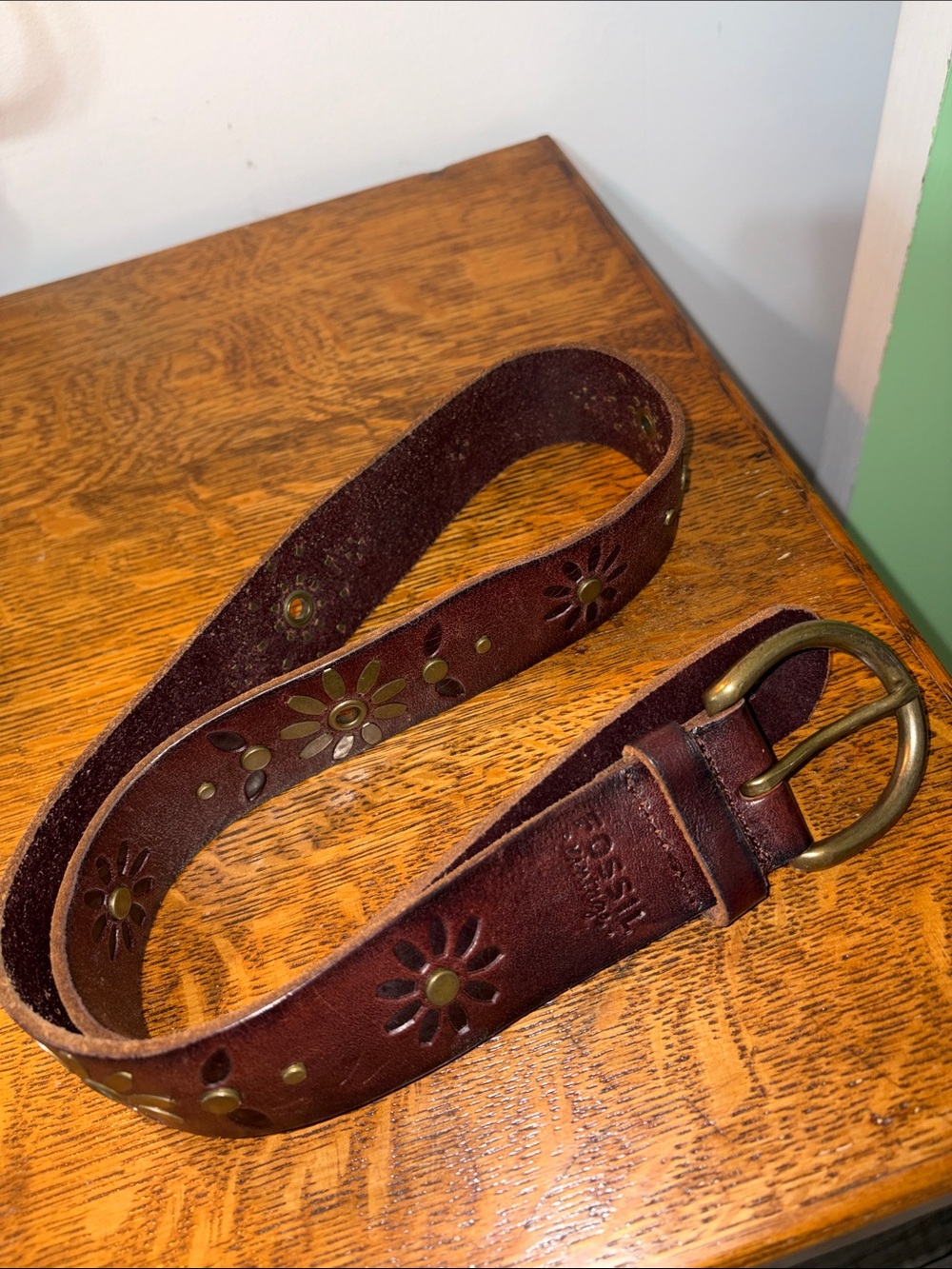 Fossil Brown Leather Belt - Women’s size Small